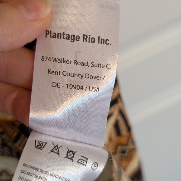 Farm Rio Midi Dress L Bodycon Long Sleeve Tropical Sand Yawanawa Vanahu - Picture 10 of 13